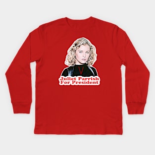 V - Juliet Parrish for President Kids Long Sleeve T-Shirt